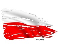 NAKLEJKA FLAGA POLSKI POLSKA PL POLAND UV