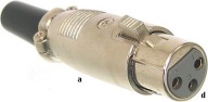Złącze XLR 3pin wtyk damski na kabel NC507J (eB)