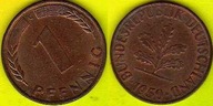 RFN - 1 Pfennig 1950 r. G