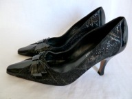 Van Dal Czarne czółenka szpilka skóra 24 cm roz.37