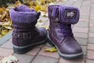 nkozaczki TRAPERY fioletowe rozm. 27 wkładka 17 cm