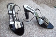 BAGATT nr 40 czarne eleganckie sandały skóra