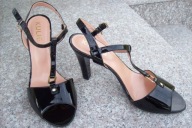 KULIG nr 40 czarne eleganckie sandały skóra nowe