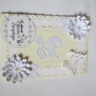 kartka ręcznie robiona Chrzest Św. wyprzedaż