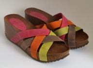 NATURE FEET ORGANIC SHOES Klapki na koturnie roz 38 EKO