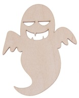 DUCH duszek OZDOBA ze sklejki HALLOWEEN dekoracja 10cm x 8cm