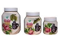SŁOIK /SŁOIKI decoupage - pojemniki- 3 sztuki