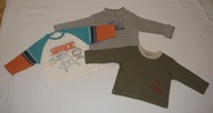 Bluzki na długi rękaw 3 PAK stan bardzo dobry R. 80 ~~ _Wyprzedaż_ ~~