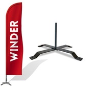 Flying Banner Winder + Podstawa krzyżak+ Projekt