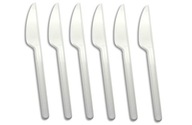 Jednorazový plastový nôž, biely, 100 ks