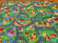 Detský koberec 300x300 3x3 Cesty Streets Village City