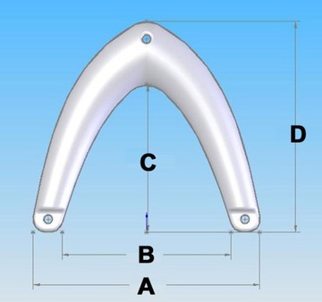 YACHT BOW FOUNDER 9x70см БЕЛЫЙ / МАЙОНИ