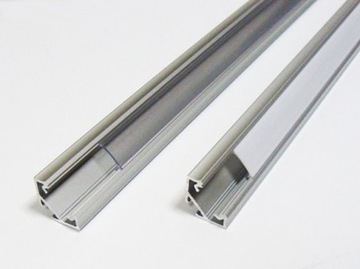 Profil aluminiowy LED narożnikowy 45 st. srebrny anodowany 2m typ C LUMINES