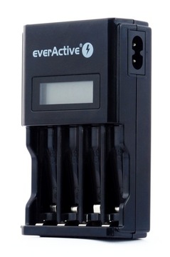 AA AAA everActive NC-450 Зарядное устройство с черным ЖК-дисплеем