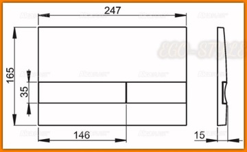 AlcaPLAST Кнопка для унитаза черный/золотой M1728-5 DELFIN