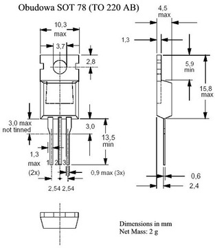 IRF530 N-MOSFET транзистор 100В 15А 63Вт TO220AB