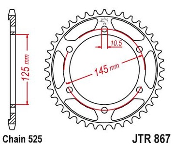 Комплект привода Yamaha TDM 850 1991-1995 гг. POWER+