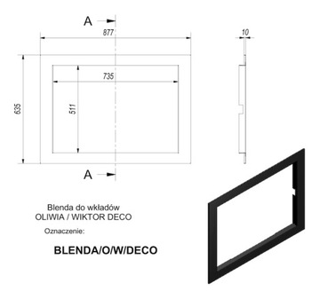 ДЕКОРАТИВНАЯ РАМКА Стальная рама BLENDA для вставки Oliwia Wiktor DECO