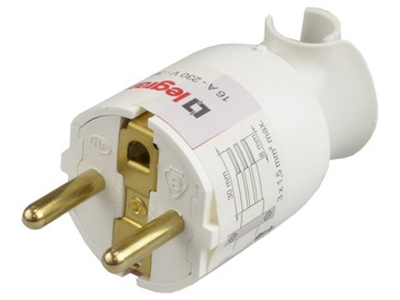 Вилка 2P+Z 16 А - поворотная белая - Legrand