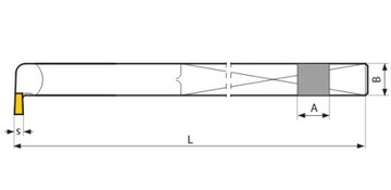 Nóż tokarski wytaczak NNWc ISO11R 1212 P20 12x12