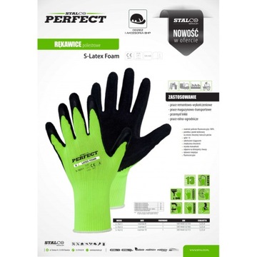 STALCO Rękawice poliestrowe S-Latex foam 10