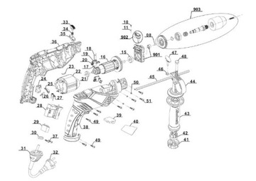 Переключатель EINHELL RT-ID 65 TE-ID 650E дрель