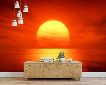3D фотообои Закат на море 152х104 F00344