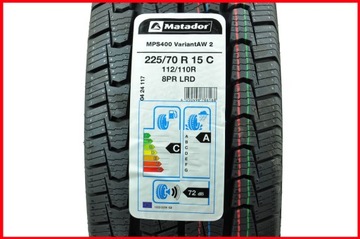 1 x 225/70R15C 112/110R MPS400 VariantAW 2 Matador ВСЕСЕЗОННЫЙ