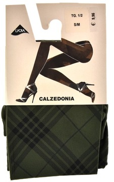 Итальянские колготки Calzedonia, ромбы, зеленый, S/M 1/2