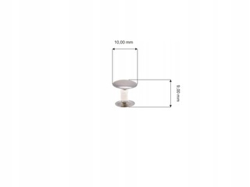 Заклепки для кожгалантереи 10х9мм Нержавеющая сталь 50 шт.