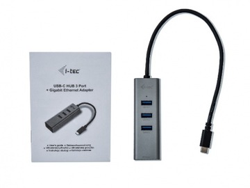 i-tec USB C Metal 3-портовый концентратор Gigabit Ethernet LAN