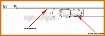 KESMET DRAIN Linear 60 см для монтажа с плиткой 24H