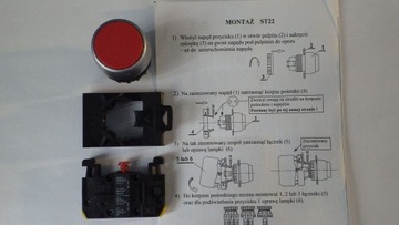 КНОПКА управления 22мм 1R ST22-KC-01 КРАСНАЯ