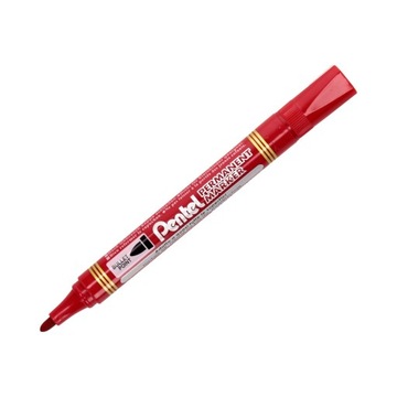 Перманентный маркер 1,1мм красный круглый Pentel