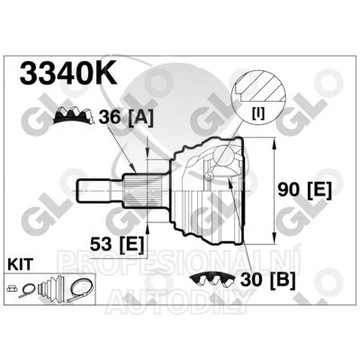 ШРУС НАРУЖНЫЙ SKODA OCTAVIA I 1U 1.8 1.9TDI 2.0i SEAT LEON 1M TOLEDO 30X36