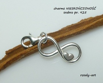 серебряные подвески INFINITY сердце INFINITY c158