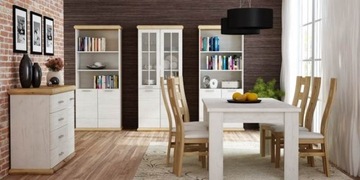 Шкаф-витрина для гостиной, кабинета, столовой, полка KORA K3