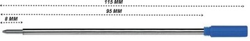 стержень для шариковых ручек CROSS СИНИЙ - 10 ШТ.