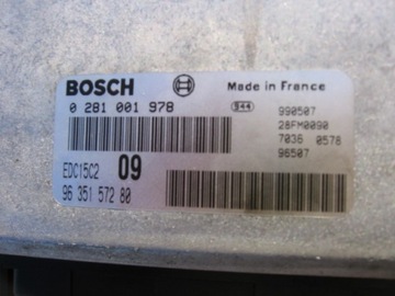 Компьютер 0281001978-Peugeot 406 306 206 2.0 Hdi