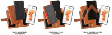 Portfel do iPhone 7 8 MOC Velcro Wallet Black