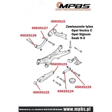 Втулки Зд, Opel VECTRA C Signum PUR