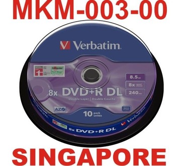 VERBATIM DVD+R DL 8,5ГБ 20 шт для игр MKM-003-00
