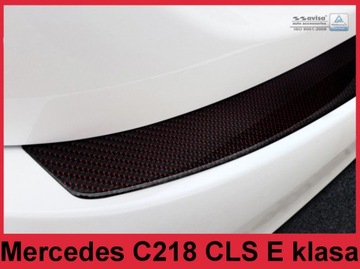 Mercedes C218 CLS Карбоновая накладка на задний бампер