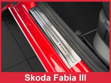 SKODA FABIA 3 2014 Защитные накладки на пороги 4 шт.