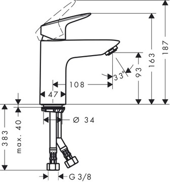 Zestaw wannowy Hansgrohe LOGIS 3w1