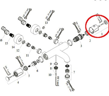 HANSGROHE Кнопка для держателя смесителя 92848000