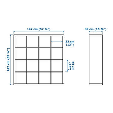 Полка ИКЕА КАЛЛАКС полка 147x147 см ЧЕРНО-КОРИЧНЕВЫЙ