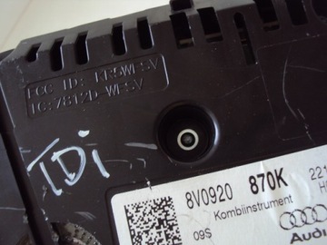 фото thumb №6, Спідометр  audi a3 8v tdi 8e0920932k