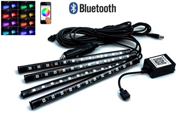 ВНУТРЕННЕЕ ОСВЕЩЕНИЕ АВТОМОБИЛЯ RGB 36 LED BLUETOOTH