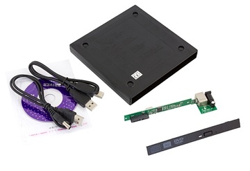 КОРПУС ТОНКИЙ ПРИВОД CD/DVD ДЛЯ USB SATA КАРМАН